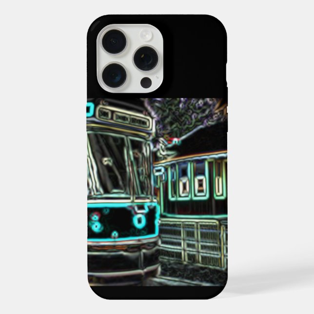 Coque iPhone Étui CLRV Neon at stn pour iPhone 15 Pro Max (Verso)