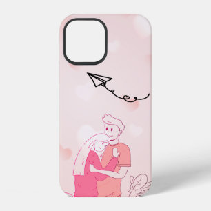 Coque iPhone 12 Étui Couple Rose Tendance Cool Case-Mate pour iPho