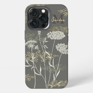 Etui iPhone 13 Pro Étui Dark pour iPhone / iPad à motif de la dentell