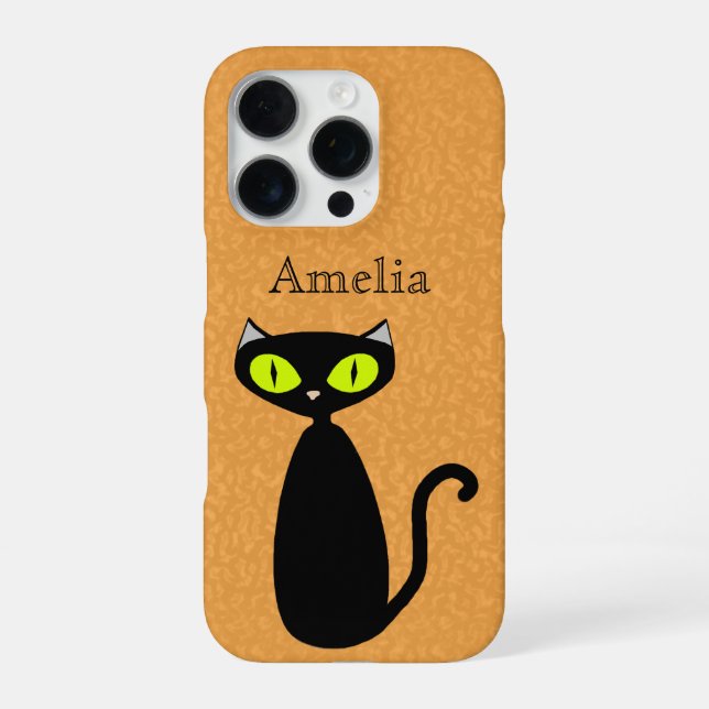 Coque iPhone Étui de chat de mod de couleur personnalisée (Verso)