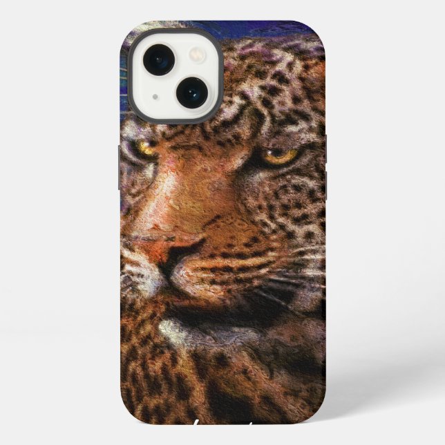 Coque iPhone Étui de dispositif d'art faunique de grand félin l (Verso)