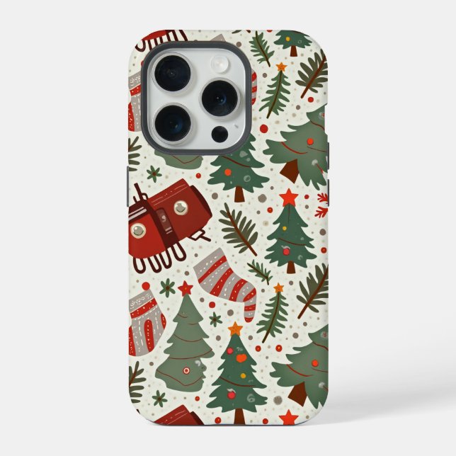 Coque iPhone Étui de Noël pour iPhone 15 Pro (Verso)