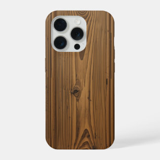 Coque iPhone 15 Pro Étui de smartphone avec texture en bois