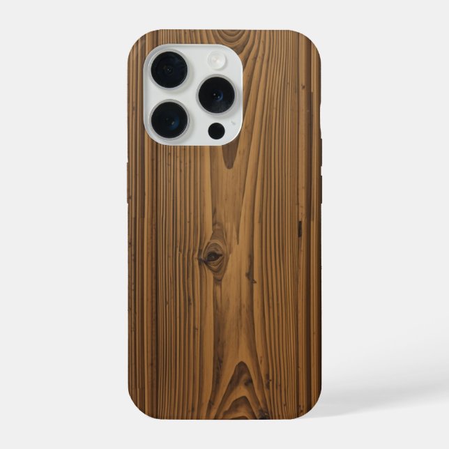 Coque iPhone Étui de smartphone avec texture en bois (Verso)