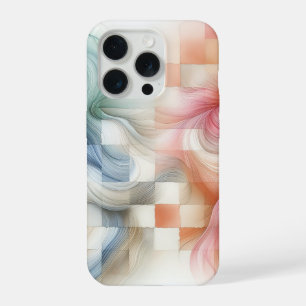 Coque iPhone 15 Pro Étui de téléphone à aquarelle éthérée de luxe, pas