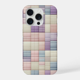 Coque iPhone 15 Pro Étui de téléphone à bloc géométrique pastel doux -
