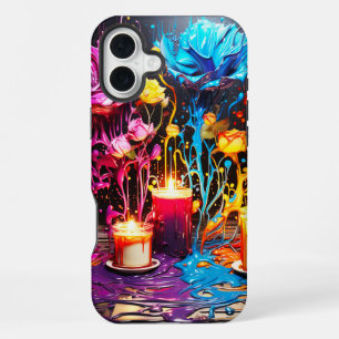 Coque iPhone 16 Plus Étui de téléphone à bougie artistique
