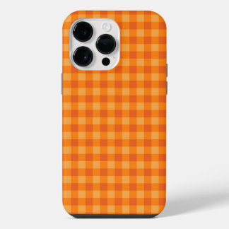 Coque Pour Pour iPhone 14 Pro Max Étui de téléphone à carreaux orange Buffalo pour u