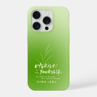 Coque iPhone 15 Pro Étui de téléphone à citation sur fond de gazon à d