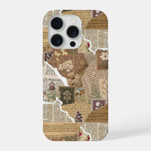Coque iPhone 15 Pro Étui de téléphone à collage de scrapbook vintage