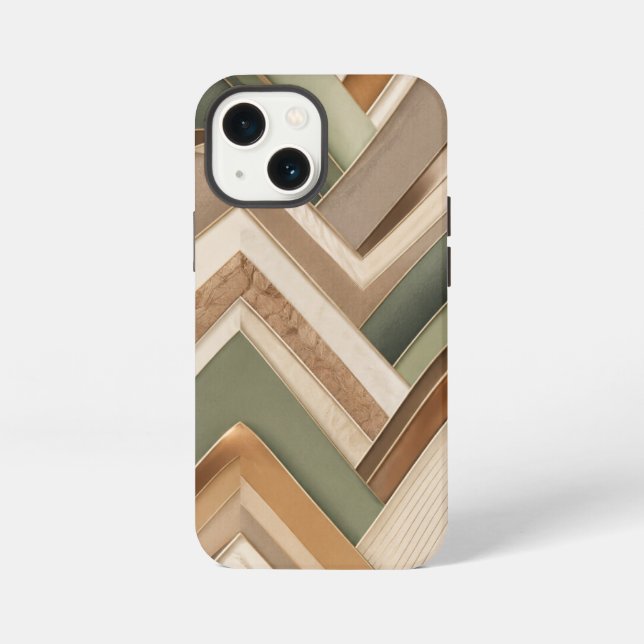 Coque iPhone Étui de téléphone à couches Chevron neutres (Verso)