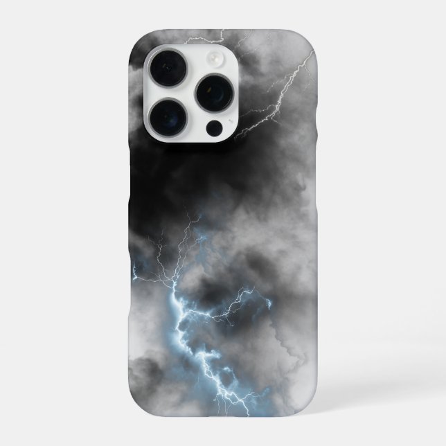 Coque iPhone Étui de téléphone à esthétique de foudre sombre (Verso)
