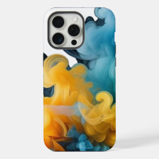 Coque iPhone 15 Pro Max Étui de téléphone à gouttes de peinture arc-en-cie