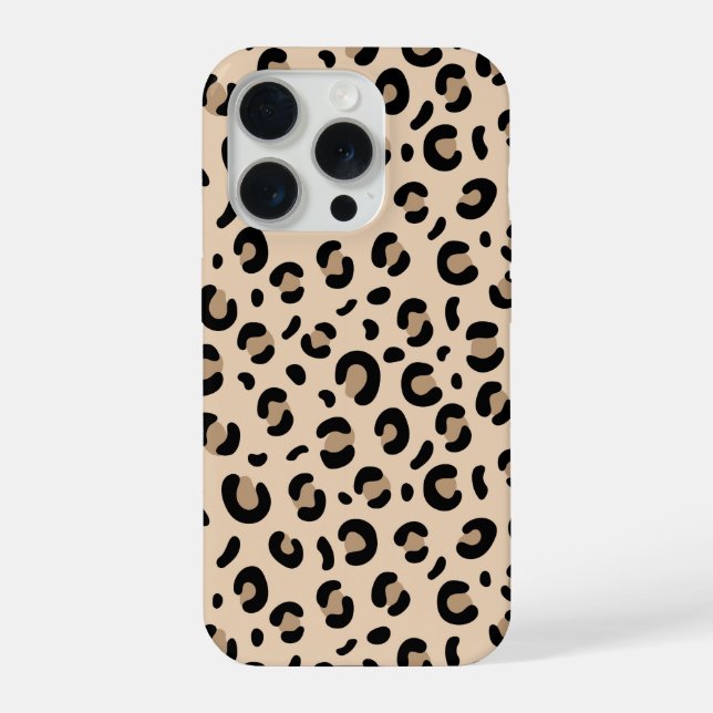 Coque iPhone Étui de téléphone à impression de léopard classiqu (Verso)