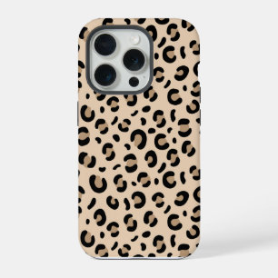 Coque iPhone 15 Pro Étui de téléphone à impression léopard classique S