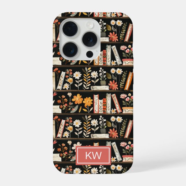 Coque iPhone Étui de téléphone à l'effigie d'une bibliothèque f (Verso)