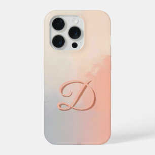 Coque iPhone 15 Pro Étui de téléphone à lettre D minimale – Monogramme