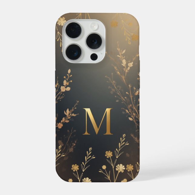 Coque iPhone Étui de téléphone à lettre M minimal – M abstrait  (Verso)