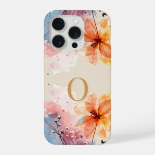 Coque iPhone 15 Pro Étui de téléphone à lettre O minimale – Design abs