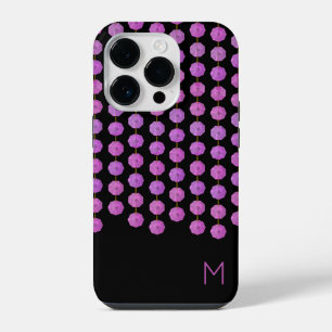 Coque Pour iPhone 14 Plus Étui de téléphone à monogramme avec des brins de c