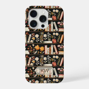 Coque iPhone 15 Pro Étui de téléphone à monogramme avec étagère à livr