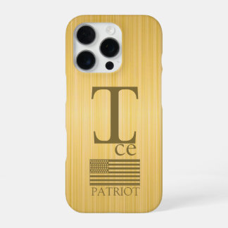 Coque iPhone 16 Pro Étui de téléphone à monogramme patriotique "I" en 