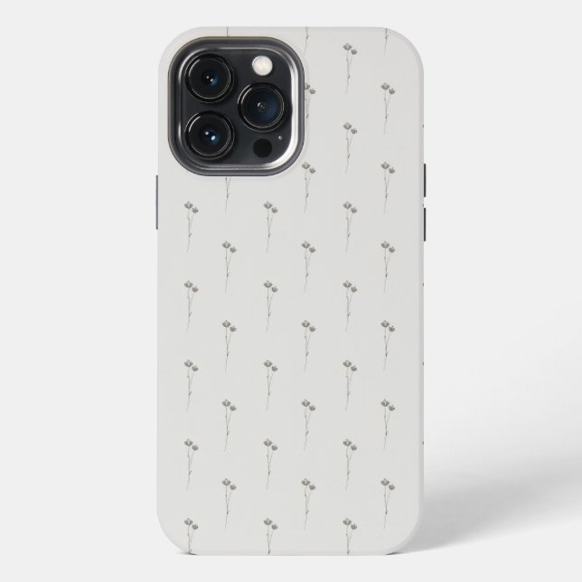 Coque iPhone Étui de téléphone à motif botanique minimal (Verso)
