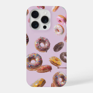 Coque iPhone 15 Pro Étui de téléphone à motif de donuts sucrés – Dé