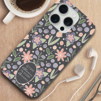 Étui de téléphone à motif floral pour enseignant i