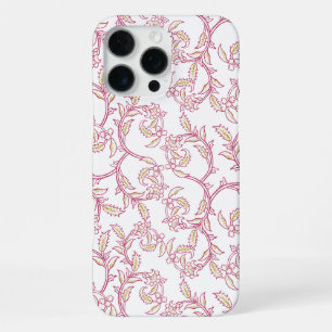 Coque iPhone 16 Pro Max Étui de téléphone à motif floral rose "Vintage"