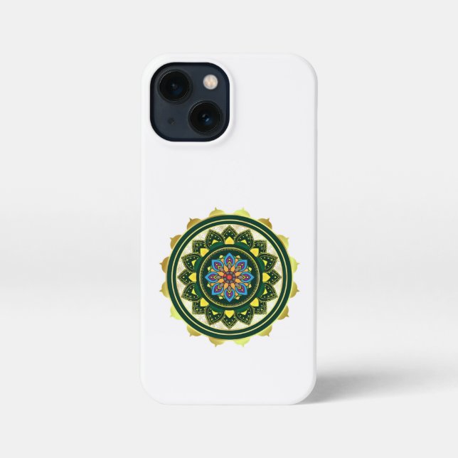 Coque iPhone Étui de téléphone à motif mandala (Verso)