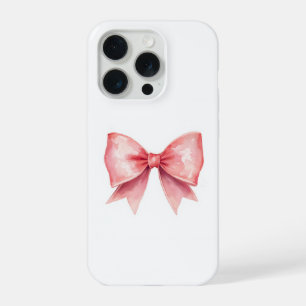 Coque iPhone 15 Pro Étui de téléphone à nœud rose mignon 🎀 Style co