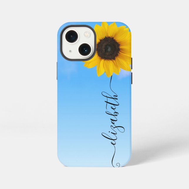 Coque iPhone Étui de téléphone à nom de tige de script de ciel  (Verso)