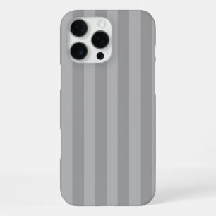 Coque iPhone 16 Pro Max Étui de téléphone à rayures verticales gris minima