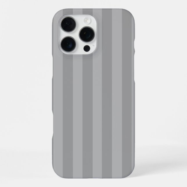 Coque iPhone Étui de téléphone à rayures verticales gris minima (Verso)