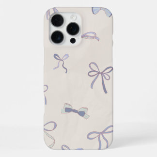 Coque iPhone 16 Pro Max Étui de téléphone à ruban rose – Design de nœud él