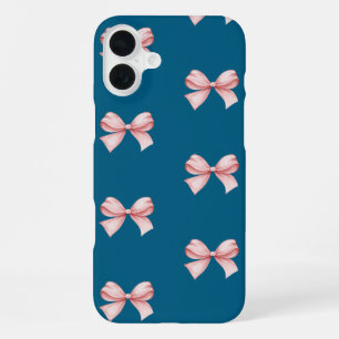 Coque iPhone 16 Plus Étui de téléphone à rubans roses