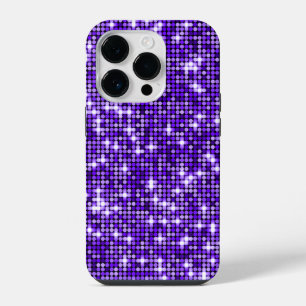 Coque Pour iPhone 14 Plus Étui de téléphone à sequins violets