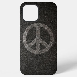 Coque iPhone 12 Pro Max Étui de téléphone à signe de paix noir - iPhone 12