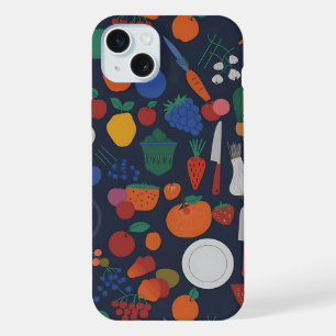 Coque iPhone 15 Plus Étui de téléphone à thème cuisine Fruits et Légume