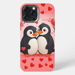 Etui iPhone 13 Pro Max Étui de téléphone Amour de Manchot