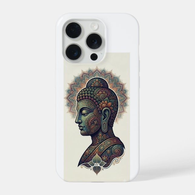 Coque iPhone Étui de téléphone Art du Bouddha Dhamma paisible - (Verso)