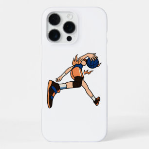 Coque iPhone 16 Pro Max Étui de téléphone avec action de fille de basketba