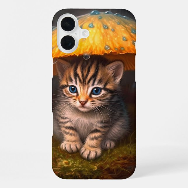 Coque iPhone Étui de téléphone avec art de chaton (Verso)