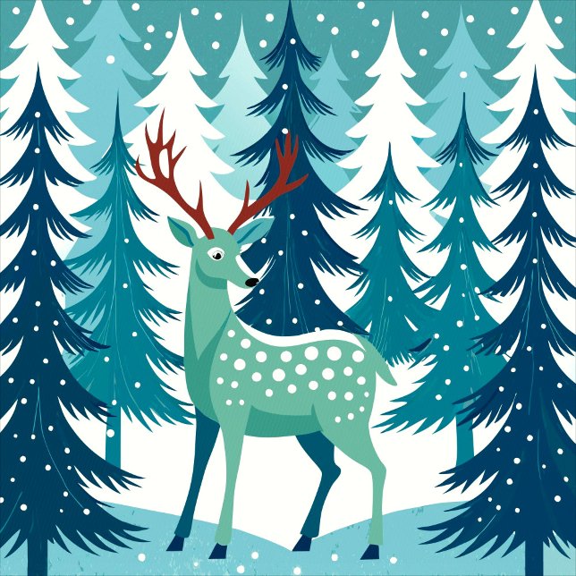 Coque iPhone Étui de téléphone avec illustration de cerf (Créateur téléchargé)