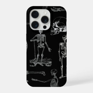 Coque iPhone 15 Pro Étui de téléphone avec illustration de squelette v