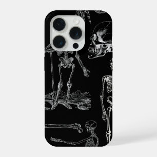 Coque iPhone 15 Pro Étui de téléphone avec illustration de squelette v
