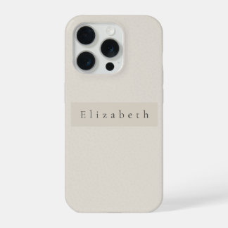 Coque iPhone 15 Pro Étui de téléphone avec nom moderne