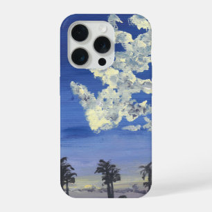 Coque iPhone 15 Pro Étui de téléphone avec peinture de coucher de sole