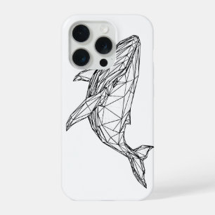 Coque iPhone 15 Pro Étui de téléphone baleine géométrique minimaliste